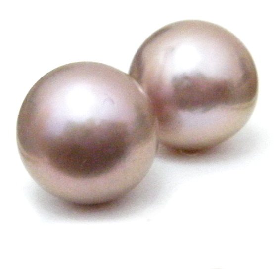 Rose Pink 11.3mm AAA Stud Earrings